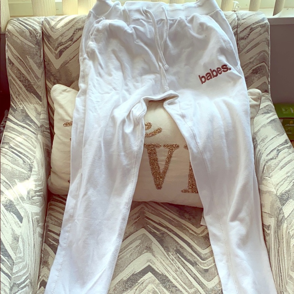 White sweatpants